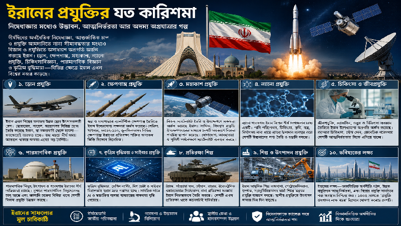 ইরানের প্রযুক্তির যত কারিশমা: নিষেধাজ্ঞার মধ্যেও যেভাবে বদলে যাচ্ছে প্রযুক্তির দুনিয়া