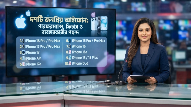 জনপ্রিয় ১০ আইফোন: ফিচার, পারফরম্যান্স ও ব্যবহারকারীর পছন্দে এগিয়ে যারা