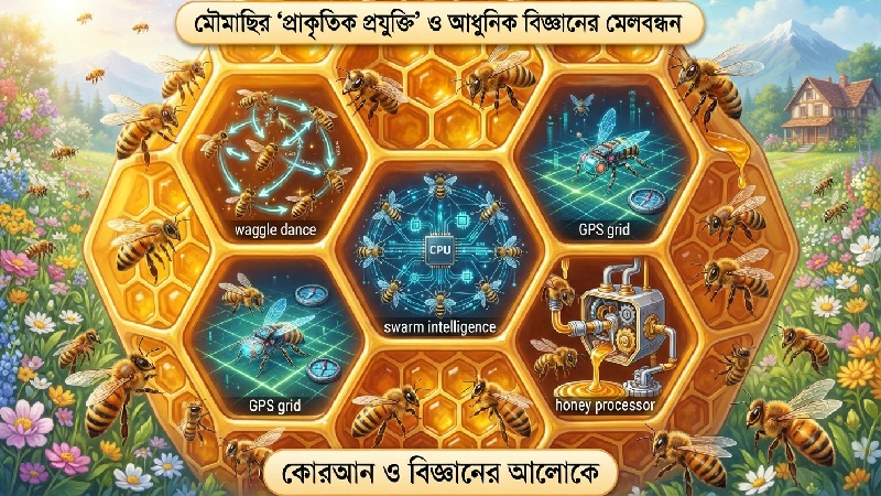 মৌমাছির ‘প্রাকৃতিক প্রযুক্তি’কোরআনের আয়াতে যে বিস্ময়কর ব্যবস্থার ইঙ্গিত